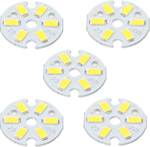 MECCANIXITY COB LED Light Chip Bead 3W 120lm 6000-6500K, 23mm 9-11VDC Energy Saving Bulb, 10Pcs