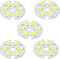 MECCANIXITY COB LED Light Chip Bead 3W 120lm 6000-6500K, 23mm 9-11VDC Energy Saving Bulb, 10Pcs