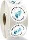 Baby Shower Stickers, Thank You for Showering Us with So Much Love, Pink Foot Stickers, 500 Labels Per Roll