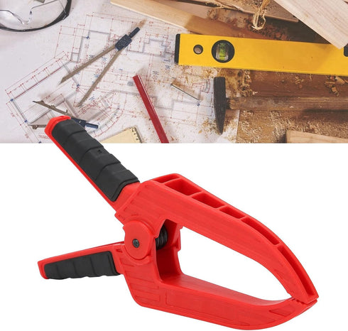 Woodworking Clamp, Spring Clamp with Long Flat Nose Plastic Fixing Clamp, 3 inch opening