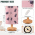 ALAZA Bedside Table Lamp for Bedroom Purple Insect Nightstand LED Light Lamps with USB Port Linen Fabric Shade Table