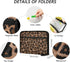 Black Leopard 13 Pocket Expanding File Folder with Labels, A4 Document Folder with Zipper Closure