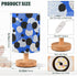 ALAZA Blue Black Polka Dot Bedside Table Lamp for Bedroom Living Room Nightstand LED Light Lamps,Bedside Lamps with USB