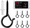 KULOLO 6 Pack Black Screw Hooks with Safety Buckle - 2.3 Inch Rustproof