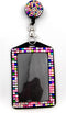 Rhinestone Bling Lanyard Crystal Badge Reel + Card Holder for Business ID (Colorful)