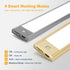 V4light 1500mAh Dimmable 3 Closets (9 Rechargeable Motion Sensor Under Cabinet Light, Magnetic LED Bar with Battery