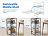 Printer Stand Holder 4 Tier - Heavy Duty Metal Shelving Unit for Office Organizer, Industrial Printer Side Table with