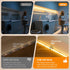 2 6.56Ft 12V Dimmable Closet HOUHUI Under Bed Lights Motion Sensor COB LED Strip, x Warm White Motion Activated LED