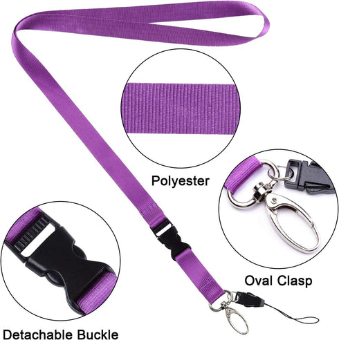 Cruise Lanyard Badge Holder, Wisdompro Vertical 2-Sided ID Tag Holder with Ziplock and Neck Strap, 2 Set
