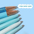 Fancy Pens for Women, 6 Pcs Blue Ballpoint Pens, 1.0mm Medium Point Black Ink for Note Taking