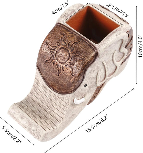 MOKANI Pen Pencil Holder with Phone Stand, Multifunctional Elephant Shaped Desk Organizer Desk Decor Elephant Gifts