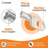 SELTERM 10pcs 8 AWG-3/8 Stud Tinned Copper Wire Lugs, Heavy Duty Battery Cable Ends, UL Marine Grade Connectors