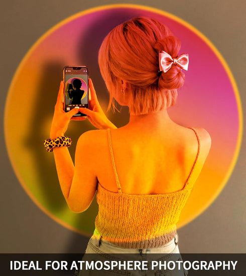 Sunset 360 AIHYING Lamp Projector,Multicolor Changing Night Light Degree Rotation Rainbow Led Sun Lamp for Photography