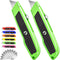 Jetmore 2 Pack Box Cutter Utility Knife with Extra 10 SK5 Blades, Portable Box Opener Razor Knife