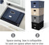 Collapsible File Organizer Storage Box for Office, Document Organizer with Lids, Easy Slide, Navy Blue
