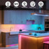 Dimmable 16.4ft AI Voice Activated Under Bed Lights Strip,Indoor Kids Bedroom Night Lights RGBW, No App/Wifi Required