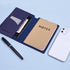 Wisdompro Journal Cover - 2 Pack Blue PU Leather Notebook Cover for Field Notes or 3.5" x 5.5" Pocket Notebooks