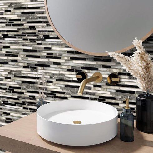 Livebor Peel and Stick Wallpaper, Kitchen Backsplash Wallpaper 17.7"x118.1", Waterproof Contact Paper
