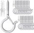 PlusRoc 20 Pack Ceiling Hooks for Hanging Plants Outdoor String Lights Heavy