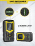 OLUFEY Laser Measure, 165ft Laser Distance Meter with Black LCD Display, 2 Bubble Levels, Pythagorean Mode