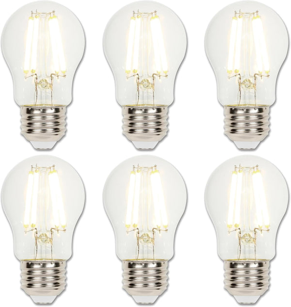 Westinghouse Lighting 5278020 A15 Dimmable Clear Filament LED Light Bulb, 8 Watt (75 Watt Equivalent), 6 Pack