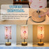 MOOCG 3 Dimmable Ice Cream Cherry Touch Control Table Lamp with Fabric Shade, Color Temperatures LED Desk Lamp, Eye
