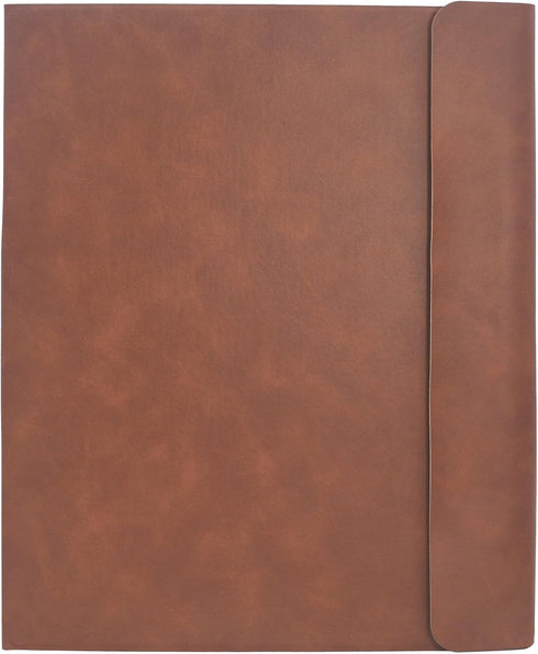 Binder Portfolio Organizer Case with 3-Ring Binder, Padfolio, Clipboard, Color File Folders (Brown, Standard)