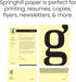 8.5 11 24lb Bond/60lb 89gsm, 500 (1 024035R Springhill x Canary Yellow Copy Paper, Text, Sheets Ream) Colored Printer