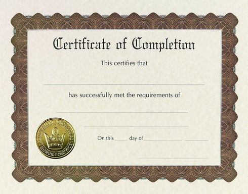Great Papers! Ready-to-Use Certificates - 11 X 8.5, Ivory/Brown/Gold Colors, 6/Pack