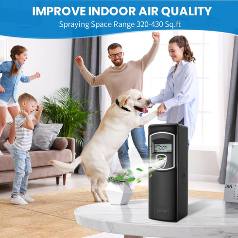 SVAVO Automatic LCD Fragrance Dispenser, Wall Mount/Free Standing, Programmable Aerosol Spray Perfume Dispenser