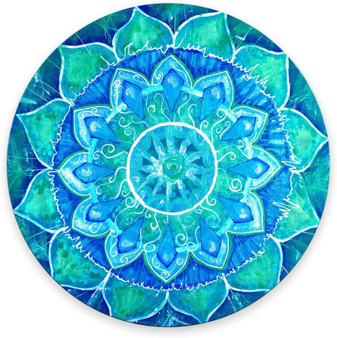 SSOIU Custom Gaming Mouse Pad, Anti Slip Mandala Mouse Mat for Desktops, PC, Laptops, Round Mouse Pad for Office and