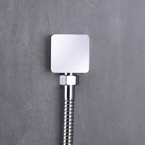 Nicmondo Brass Wall Supply Elbow G 1/2 Shower Hose Connector, Chrome Drop Ell Wall-mounted Union Water Outlet