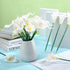 Zhanmai 24 Pieces Flower Pens Bulk – Sunflower Butterfly Calla Lily Ballpoint Writing Pens 0.5 mm 0.7 mm for Home