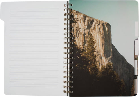Fringe Studio Large Tab Notebook, Naturalist Notes, 5 Subject with Die-Cut Dividers, 7.25" x 10", 180 Lined Pages