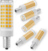 E12 60W LED Candelabra Bulbs Replacement C7,Dimmable,3000K Warm White,600 Lumen T6 E12