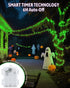 Kelumi 16.4ft 50 Halloween Lights Battery Operated, Green Fairy Lights with Timer Waterproof LED Halloween Decorations