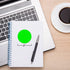 ChromaLabel 2 Inch Round Colored Stickers, 500 Sticky Dots per Roll, High Visibility, Fluorescent Green
