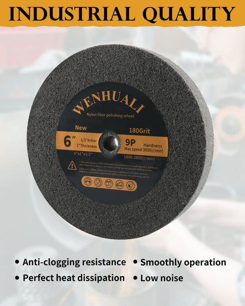 6 Inch Bench Grinder Polishing Wheels, 9P Hardness Buffing Wheels for Deburring and Polishing Golf Clubs