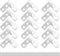 Runseaway 15Pcs 1.5"x1.5" L Shape Flat Corner Bracket, Stainless Steel Angle Plate, Heavy