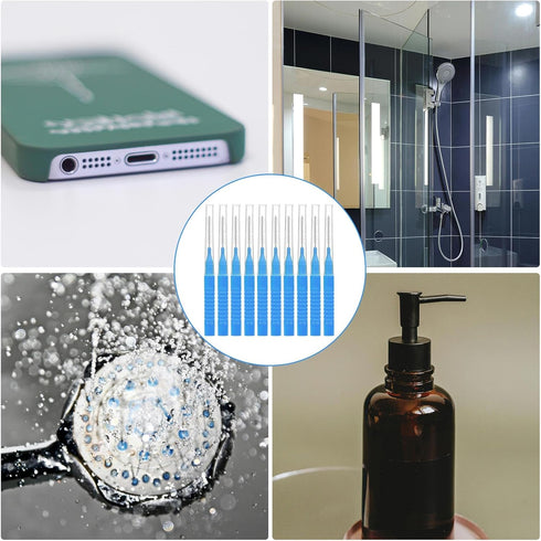 10pcs Shower Head Cleaning Tool, Cleaner Picks with 10 Anti-Clogging Brushes for Shower Head Nozzle