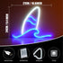 ENUOLI Surfboard Neon Signs,LED Wave Light for Bedroom,USB/Battery Powered Wall Art Night Lights,Tropical Decor Beach
