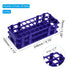 PATIKIL 40 Holes Test Tube Rack, 4Pcs 20mm Square Hole Plastic Detachable Test Tube Holder Stand Suitable for Less Than 20mm Dia Tube for Laboratory Scientific Experiments, Blue