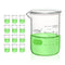 12pcs Heavy Duty Glass Beakers, 150ml (5oz), Borosilicate 3.3 Glass with Double Scaled Printed Graduation