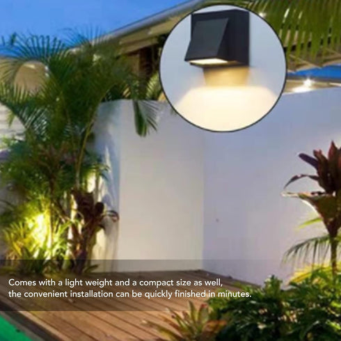 Yosoo Wall Lamp, Wall Mounted LED Light, Waterproof Decorative Light for Garden Patio and Porch (Warm White)