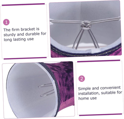 1pc Fashionable Lamp Cover Deep Purple Fabric Shade for Table and Floor Lamps Light Decoration Accessory