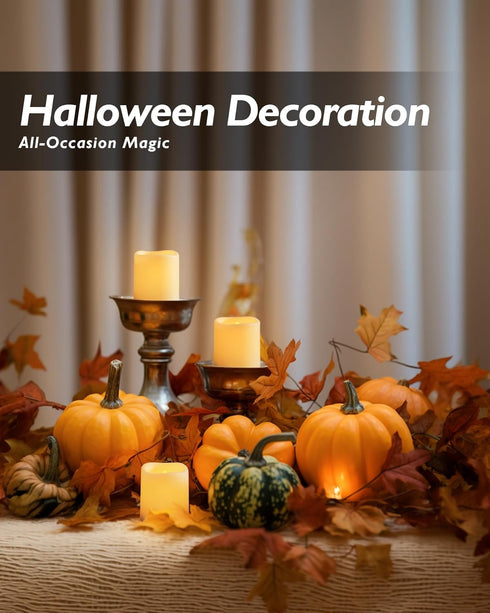 Homemory 12PCS Flickering Flameless Votive Candles, Battery Operated LED Tealight Candles for Wedding, Table (Battery