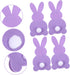 4pcs PRETYZOOM Easter Bunny Cutlery Holder Bags Adorable Tail Design for Festive Table Decor for Dinner Parties