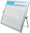 Magnetic Dry Erase Board Calendar, Easy to Clean Desktop Double Side Monthly Whiteboard with Stand, 10" x 10" Portable