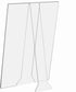 5x7 inch (5 pack) M&T Displays Clear Acrylic Photo Frame Picture Sign Holder Portrait Desktop Table Stand Desk Menu