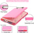 Clipboard with Storage, Foldable Nursing Clipboard, Waterproof Plastic Clipboards for Office Writing, Drawing (Pink)
